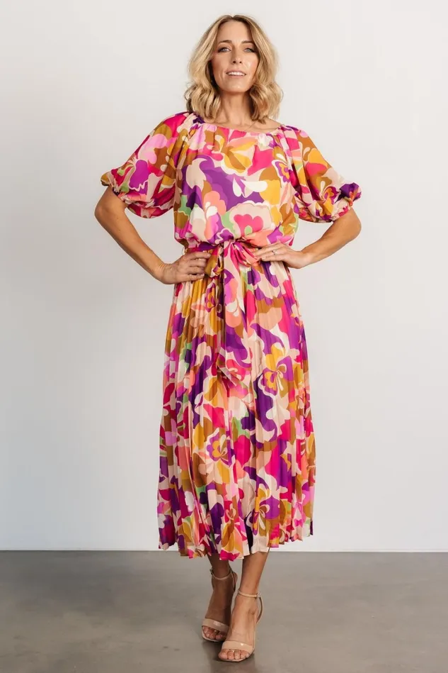 Baltic Born Bump Friendly Women Maven Midi Dress Multi Print Baltic Born Bump Friendly Women Maven Midi Dress Multi Print