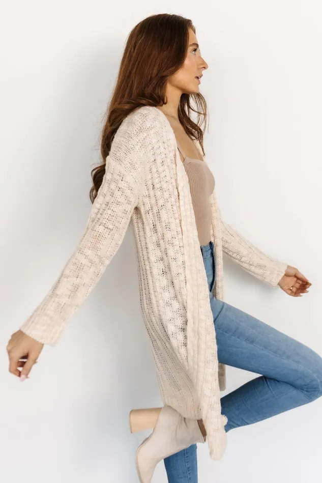 Baltic Born Cardigans Women Devman Knit Cardigan Cream