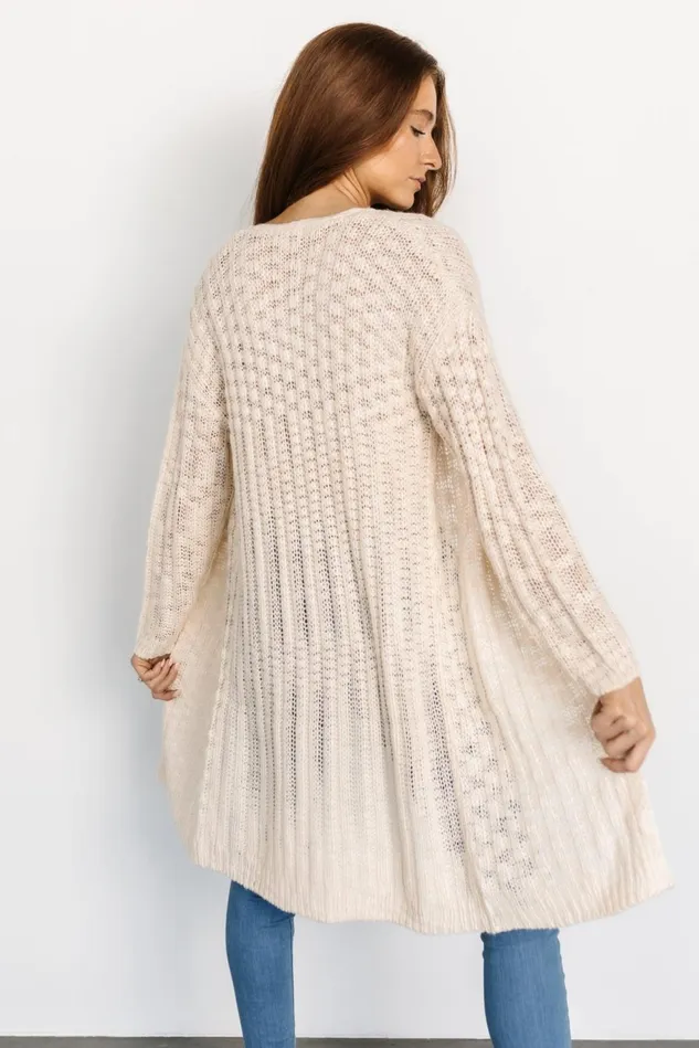 Baltic Born Cardigans Women Devman Knit Cardigan Cream Baltic Born Cardigans Women Devman Knit Cardigan Cream