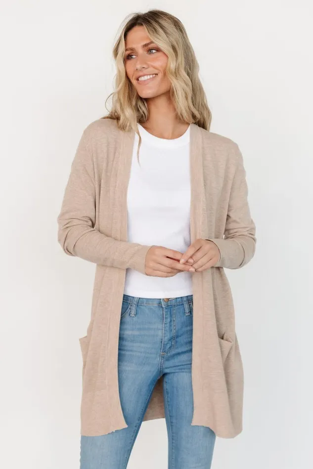 Baltic Born Cardigans Women Edison Cardigan Oatmeal Baltic Born Cardigans Women Edison Cardigan Oatmeal