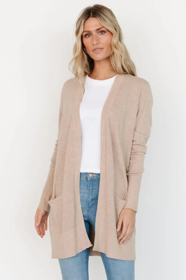 Baltic Born Cardigans Women Edison Cardigan Oatmeal Baltic Born Cardigans Women Edison Cardigan Oatmeal
