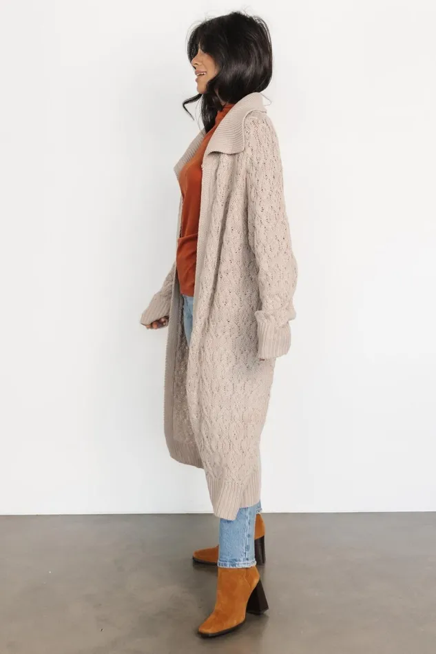 Baltic Born Cardigans Women Oakley Long Cardigan Oatmeal Baltic Born Cardigans Women Oakley Long Cardigan Oatmeal