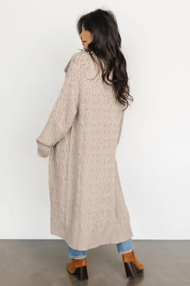 Baltic Born Cardigans Women Oakley Long Cardigan Oatmeal Baltic Born Cardigans Women Oakley Long Cardigan Oatmeal
