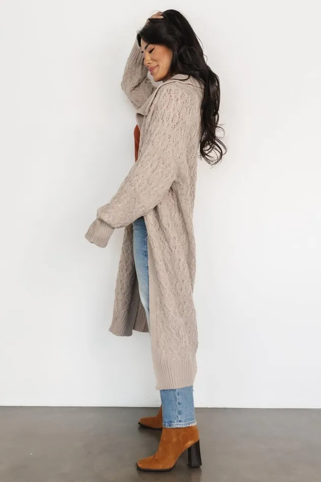 Baltic Born Cardigans Women Oakley Long Cardigan Oatmeal Baltic Born Cardigans Women Oakley Long Cardigan Oatmeal