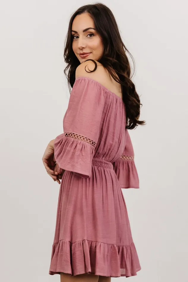 Baltic Born Cover Ups Women Magnolia Off Shoulder Mini Dress Rose Baltic Born Cover Ups Women Magnolia Off Shoulder Mini Dress Rose