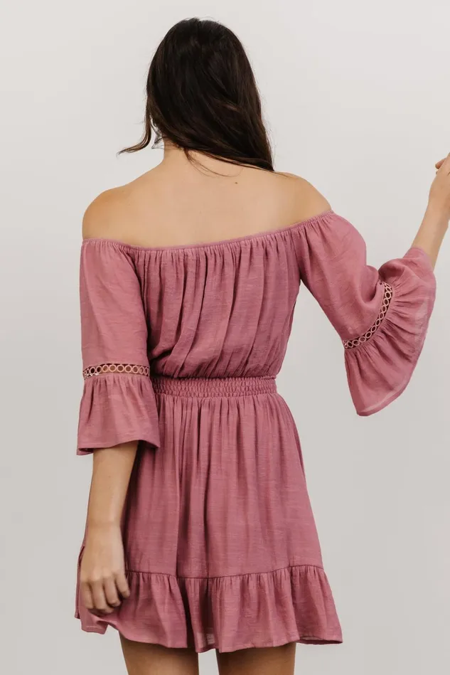 Baltic Born Cover Ups Women Magnolia Off Shoulder Mini Dress Rose Baltic Born Cover Ups Women Magnolia Off Shoulder Mini Dress Rose