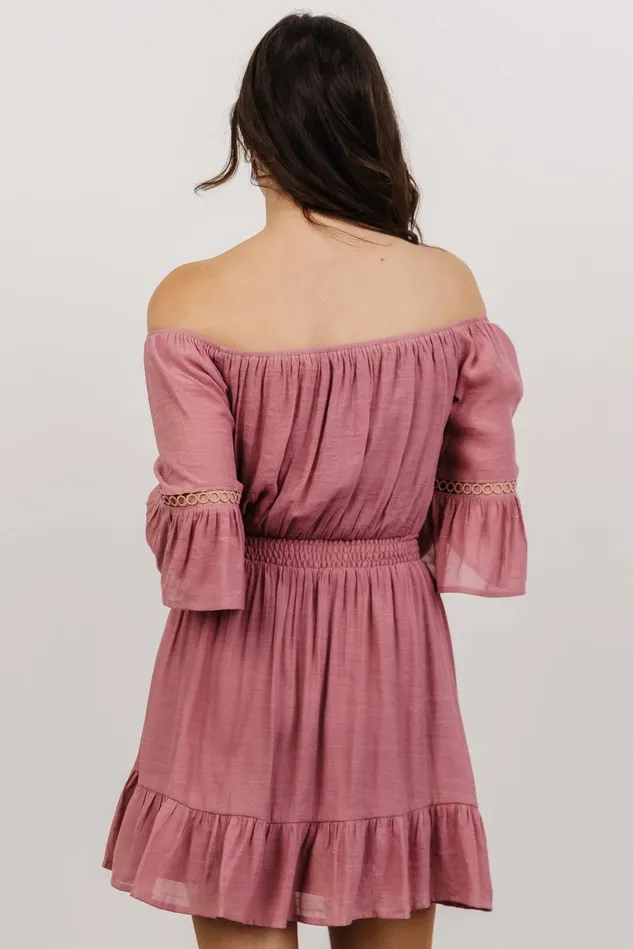 Baltic Born Cover Ups Women Magnolia Off Shoulder Mini Dress Rose Baltic Born Cover Ups Women Magnolia Off Shoulder Mini Dress Rose