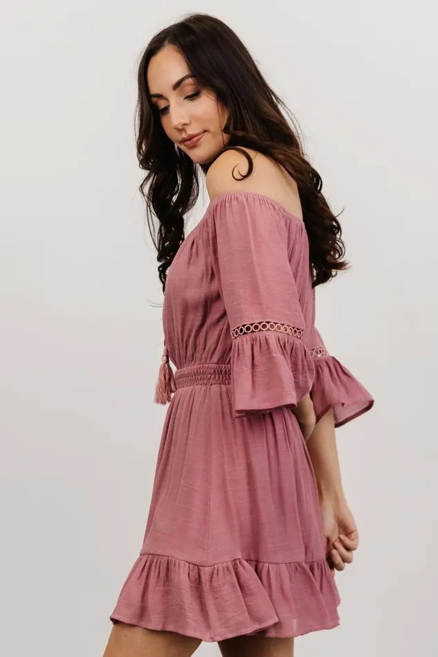 Baltic Born Cover Ups Women Magnolia Off Shoulder Mini Dress Rose Baltic Born Cover Ups Women Magnolia Off Shoulder Mini Dress Rose