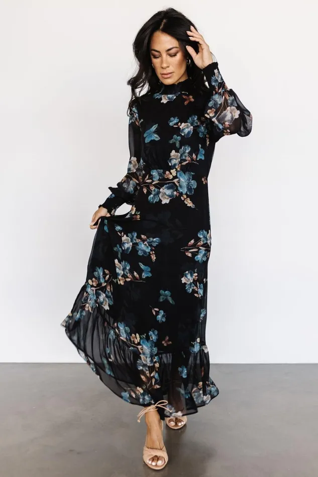 Baltic Born Maxi Dresses Women Luciana Maxi Dress Black Blue Baltic Born Maxi Dresses Women Luciana Maxi Dress Black Blue