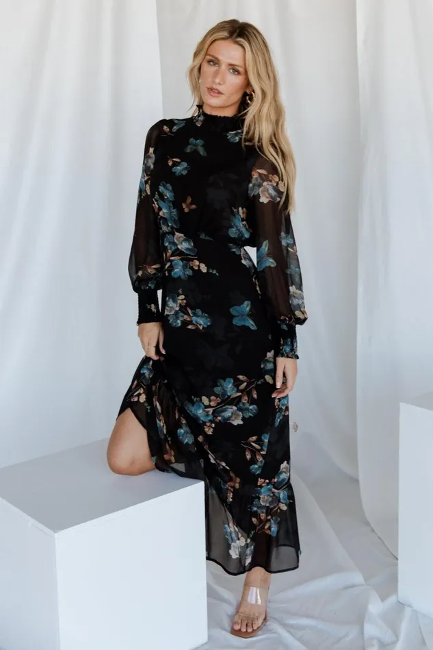 Baltic Born Maxi Dresses Women Luciana Maxi Dress Black Blue Baltic Born Maxi Dresses Women Luciana Maxi Dress Black Blue