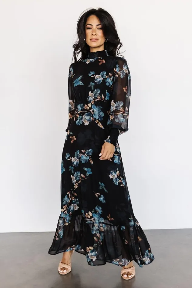 Baltic Born Maxi Dresses Women Luciana Maxi Dress Black Blue Baltic Born Maxi Dresses Women Luciana Maxi Dress Black Blue