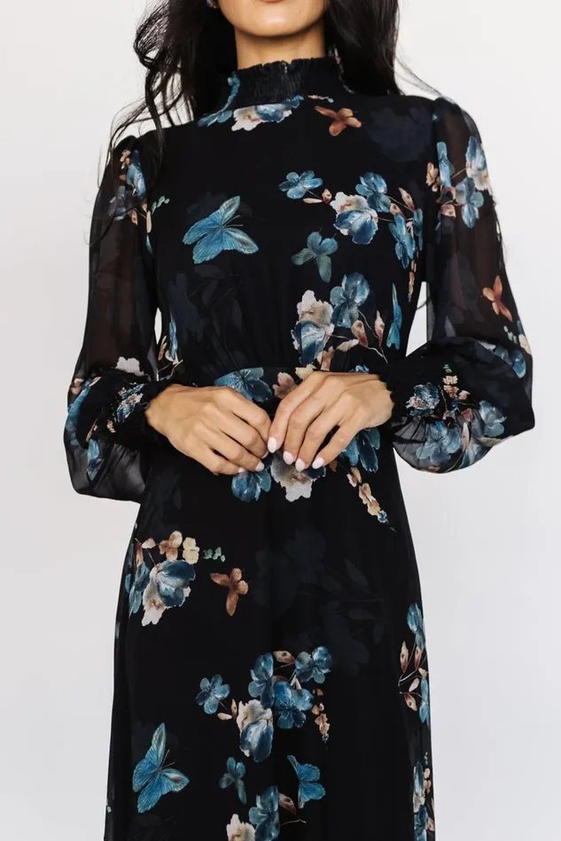 Baltic Born Maxi Dresses Women Luciana Maxi Dress Black Blue Baltic Born Maxi Dresses Women Luciana Maxi Dress Black Blue