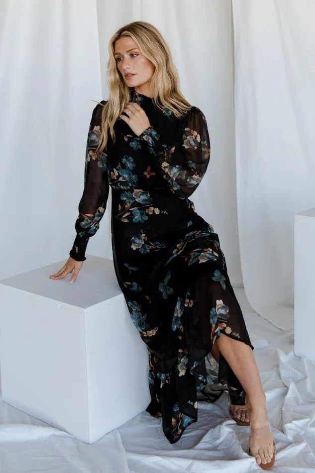 Baltic Born Maxi Dresses Women Luciana Maxi Dress Black Blue Baltic Born Maxi Dresses Women Luciana Maxi Dress Black Blue