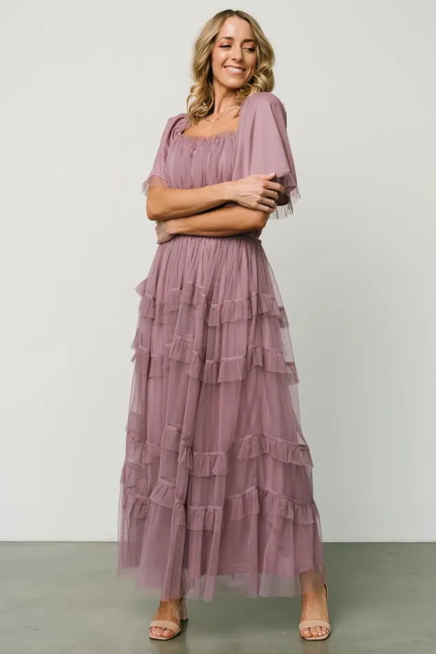 Baltic Born Maxi Dresses Women Magdalena Tulle Maxi Dress Dusty Orchid