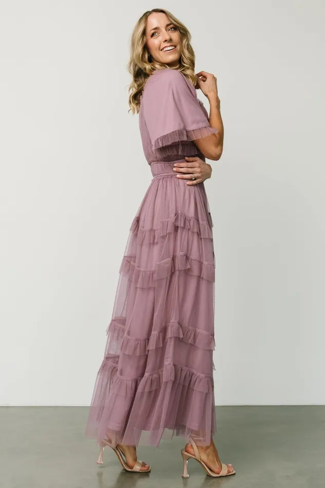 Baltic Born Maxi Dresses Women Magdalena Tulle Maxi Dress Dusty Orchid