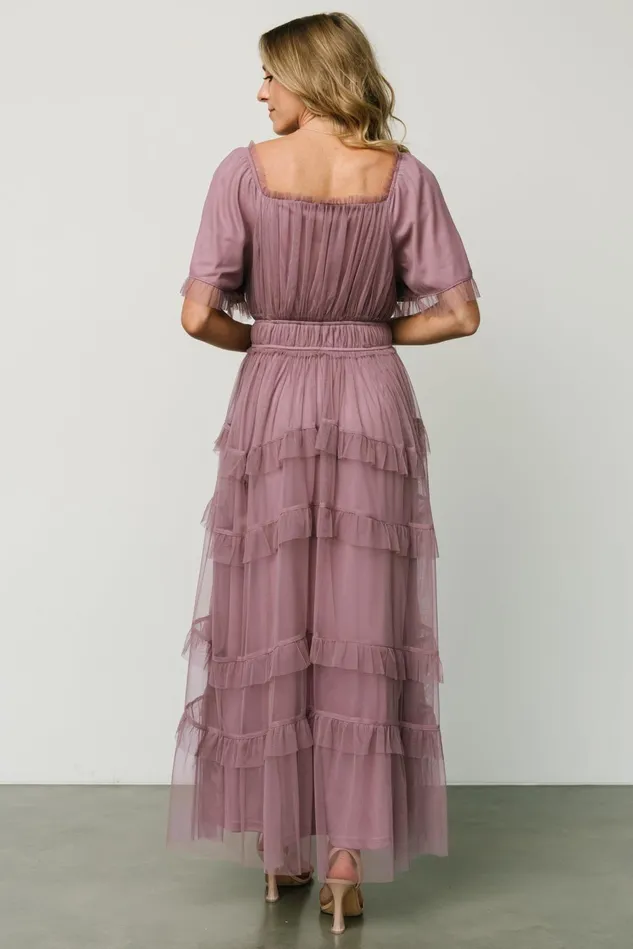Baltic Born Maxi Dresses Women Magdalena Tulle Maxi Dress Dusty Orchid
