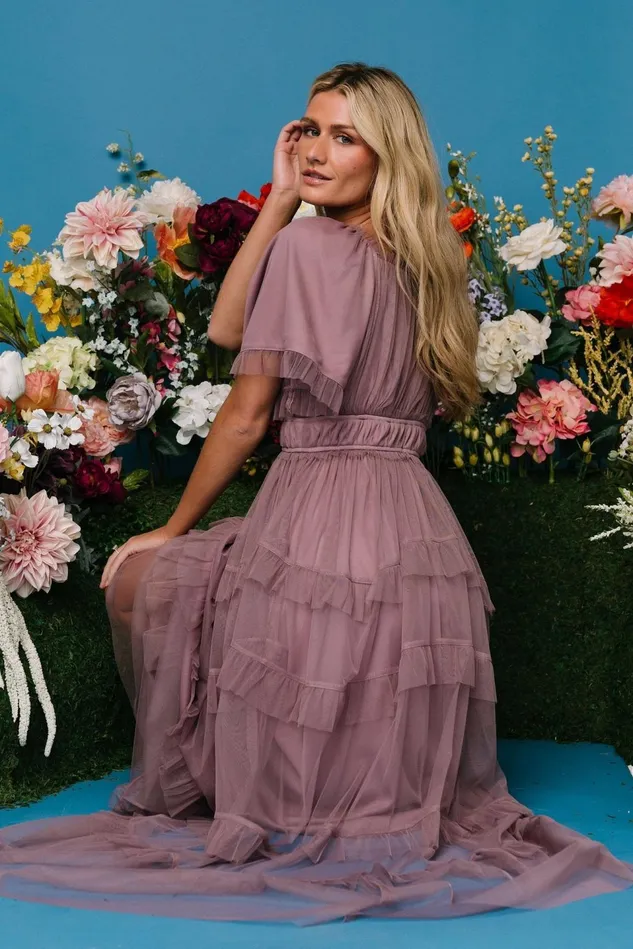 Baltic Born Maxi Dresses Women Magdalena Tulle Maxi Dress Dusty Orchid
