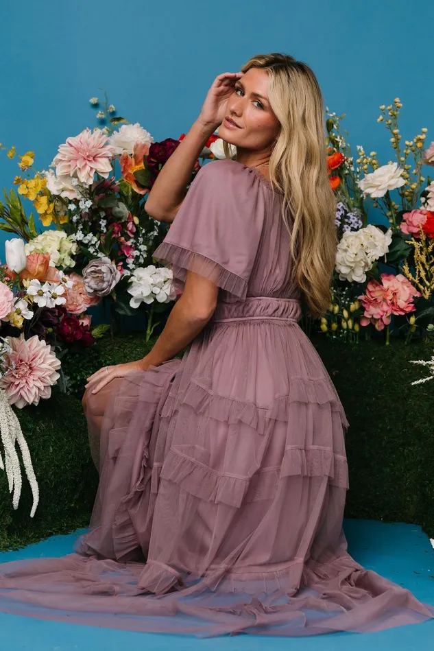 Baltic Born Maxi Dresses Women Magdalena Tulle Maxi Dress Dusty Orchid