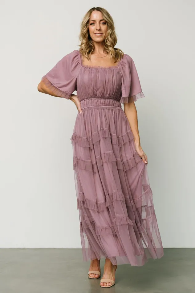 Baltic Born Maxi Dresses Women Magdalena Tulle Maxi Dress Dusty Orchid