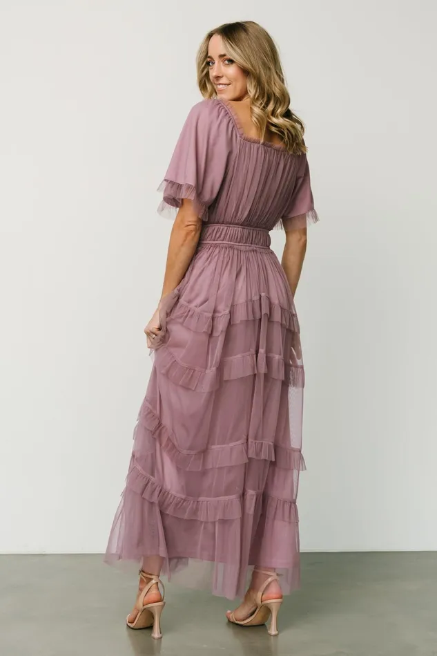 Baltic Born Maxi Dresses Women Magdalena Tulle Maxi Dress Dusty Orchid