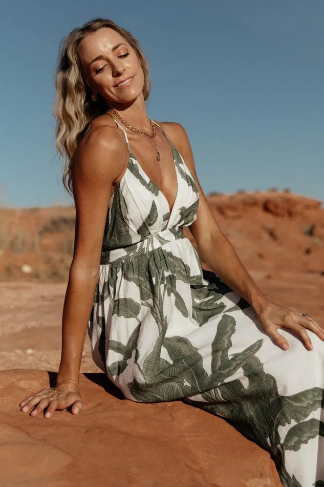 Baltic Born Maxi Dresses Women Miramar Maxi Dress Green Print Baltic Born Maxi Dresses Women Miramar Maxi Dress Green Print