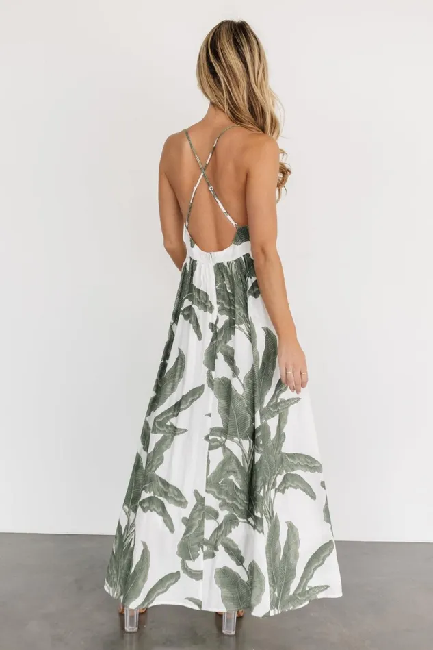 Baltic Born Maxi Dresses Women Miramar Maxi Dress Green Print Baltic Born Maxi Dresses Women Miramar Maxi Dress Green Print