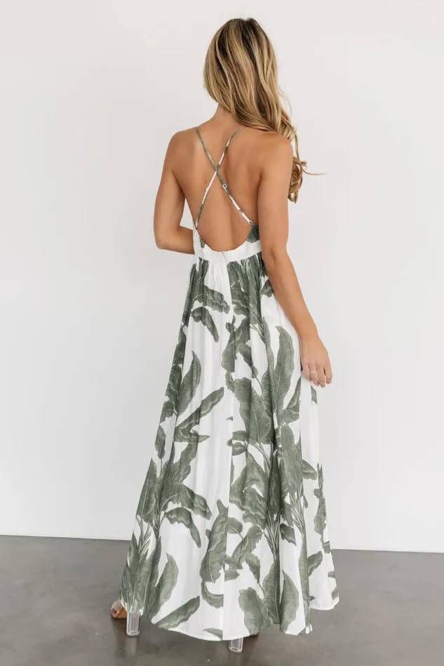 Baltic Born Maxi Dresses Women Miramar Maxi Dress Green Print Baltic Born Maxi Dresses Women Miramar Maxi Dress Green Print