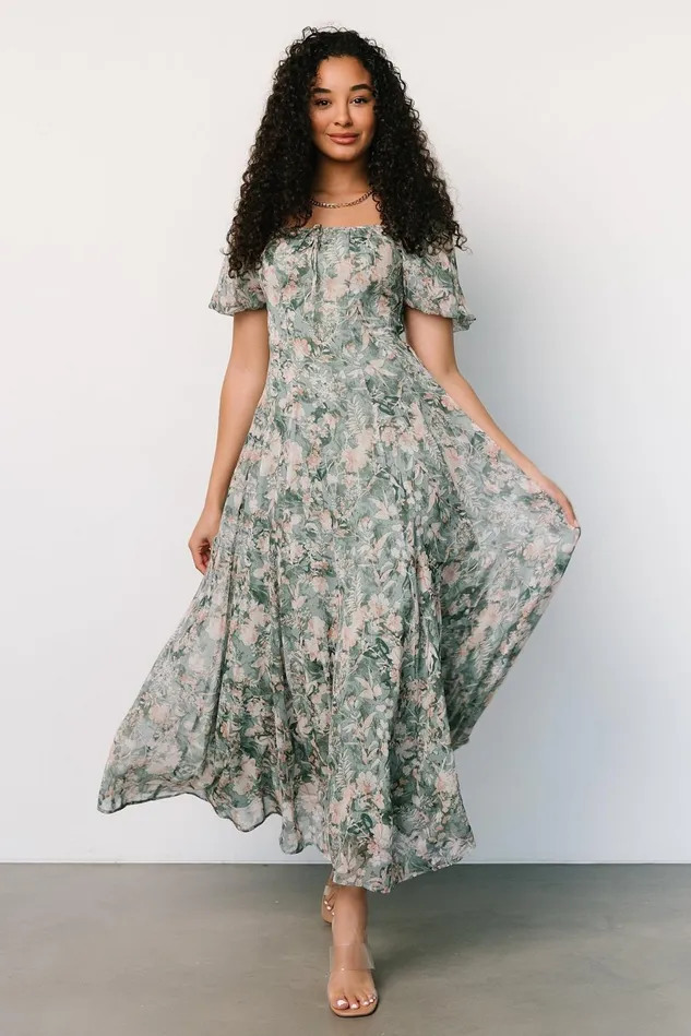 Baltic Born Maxi Dresses Women Raelynn Maxi Dress Sage Floral Baltic Born Maxi Dresses Women Raelynn Maxi Dress Sage Floral