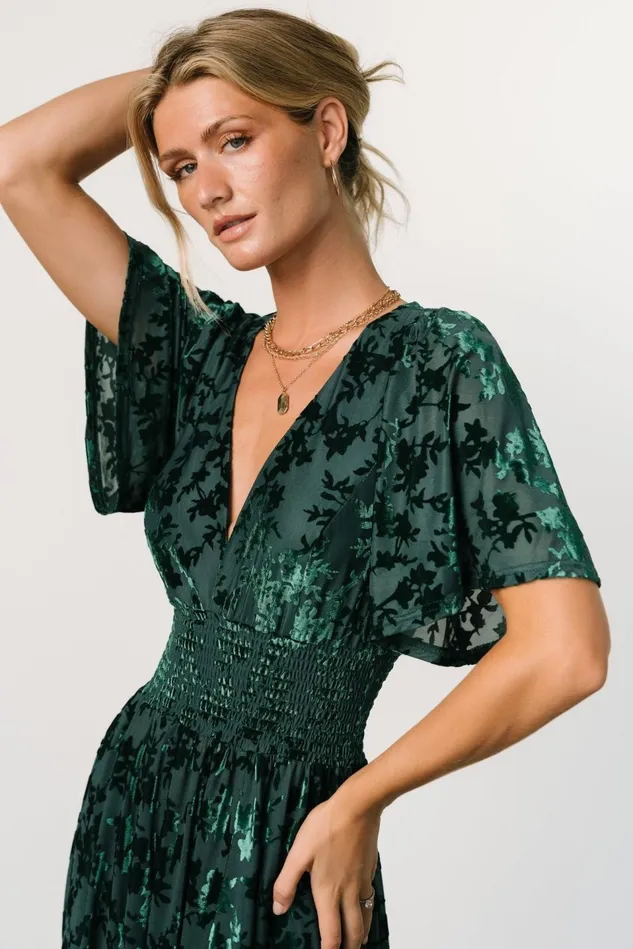 Baltic Born Maxi Dresses Women Veronica Velvet Maxi Dress Green