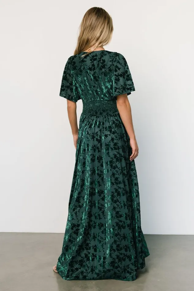 Baltic Born Maxi Dresses Women Veronica Velvet Maxi Dress Green