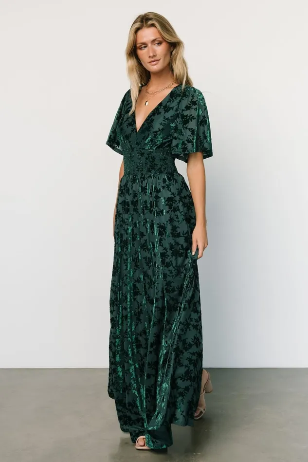 Baltic Born Maxi Dresses Women Veronica Velvet Maxi Dress Green