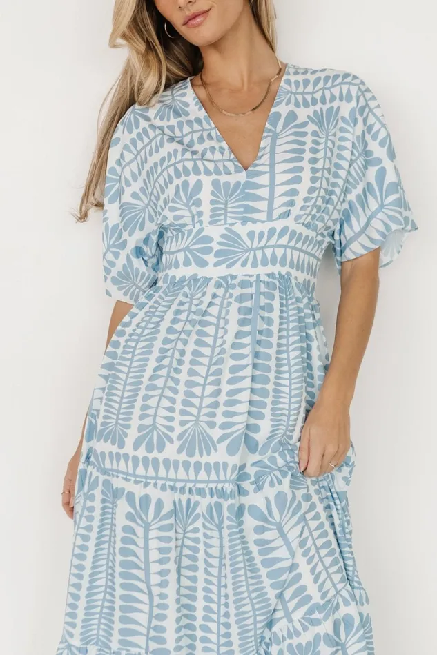 Baltic Born Midi Dresses Women Austin Kimono Dress Blue Print Baltic Born Midi Dresses Women Austin Kimono Dress Blue Print