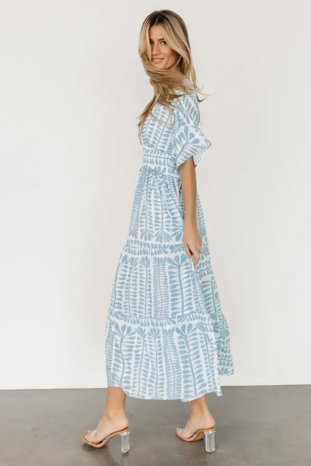 Baltic Born Midi Dresses Women Austin Kimono Dress Blue Print Baltic Born Midi Dresses Women Austin Kimono Dress Blue Print