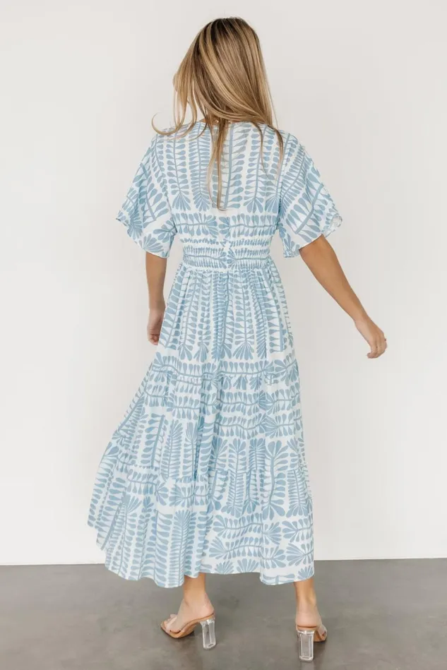 Baltic Born Midi Dresses Women Austin Kimono Dress Blue Print Baltic Born Midi Dresses Women Austin Kimono Dress Blue Print