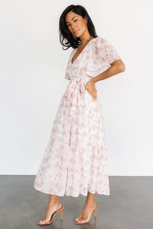 Baltic Born Midi Dresses Women Iris Midi Dress Blush Floral