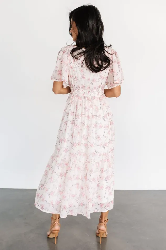 Baltic Born Midi Dresses Women Iris Midi Dress Blush Floral Baltic Born Midi Dresses Women Iris Midi Dress Blush Floral