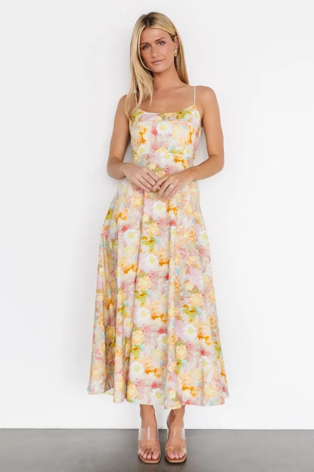 Baltic Born Midi Dresses Women Katalina Back Tie Midi Dress Pastel Multi