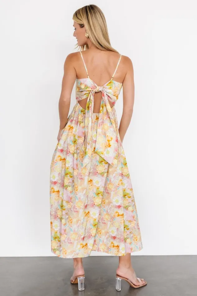 Baltic Born Midi Dresses Women Katalina Back Tie Midi Dress Pastel Multi Baltic Born Midi Dresses Women Katalina Back Tie Midi Dress Pastel Multi