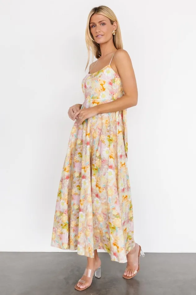 Baltic Born Midi Dresses Women Katalina Back Tie Midi Dress Pastel Multi Baltic Born Midi Dresses Women Katalina Back Tie Midi Dress Pastel Multi