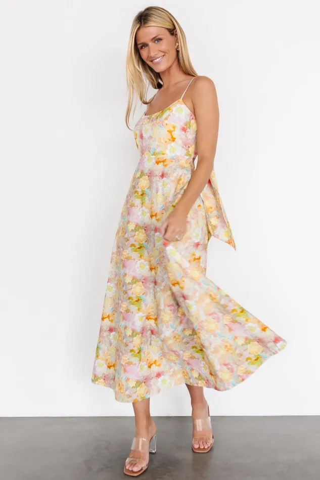 Baltic Born Midi Dresses Women Katalina Back Tie Midi Dress Pastel Multi Baltic Born Midi Dresses Women Katalina Back Tie Midi Dress Pastel Multi