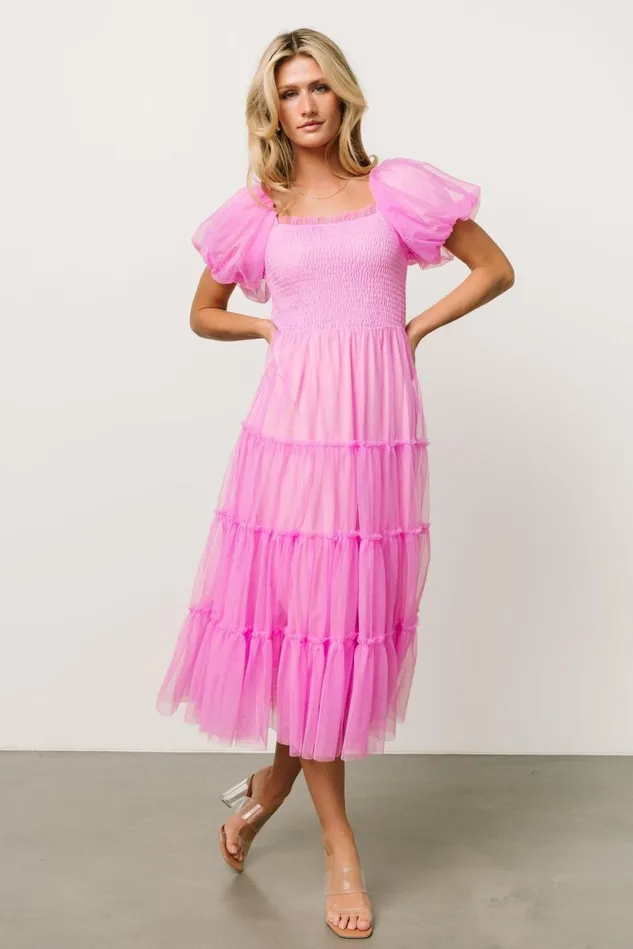 Baltic Born Midi Dresses Women Liv Tulle Midi Dress Pink