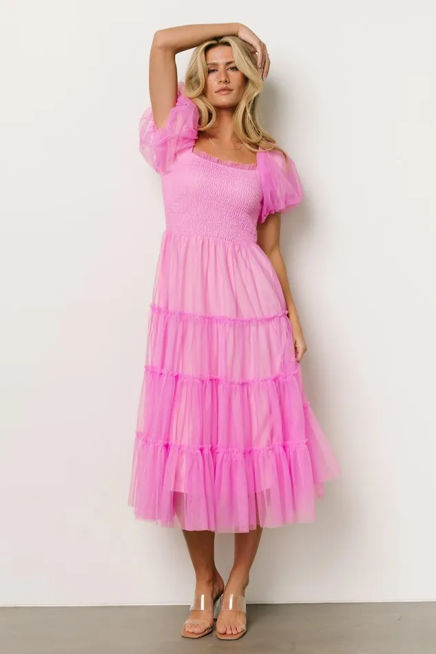 Baltic Born Midi Dresses Women Liv Tulle Midi Dress Pink