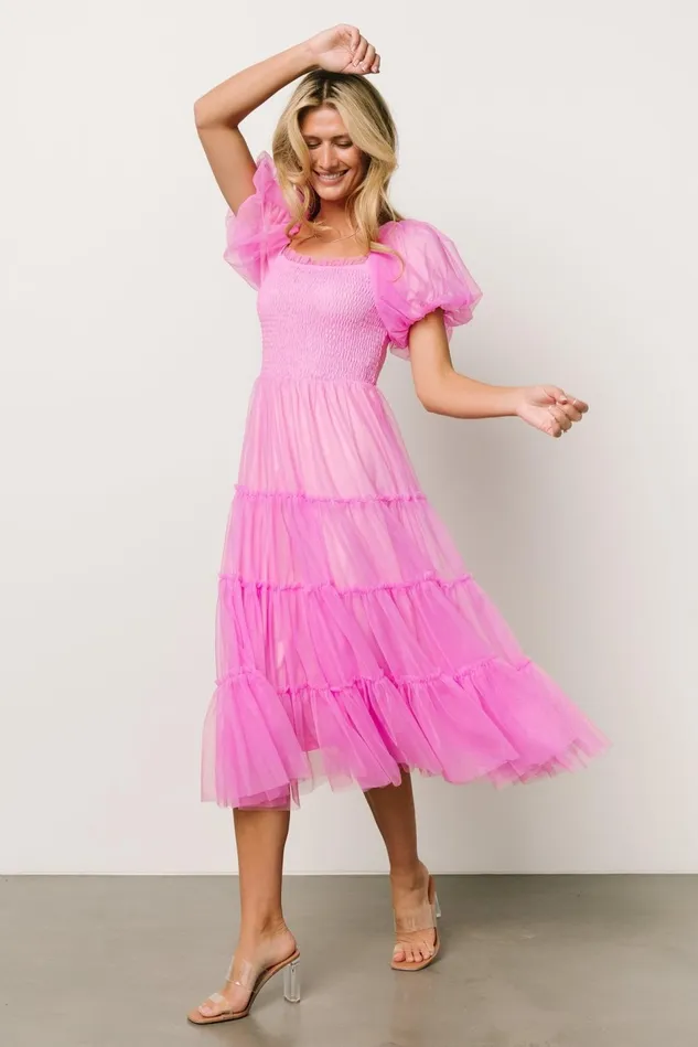 Baltic Born Midi Dresses Women Liv Tulle Midi Dress Pink