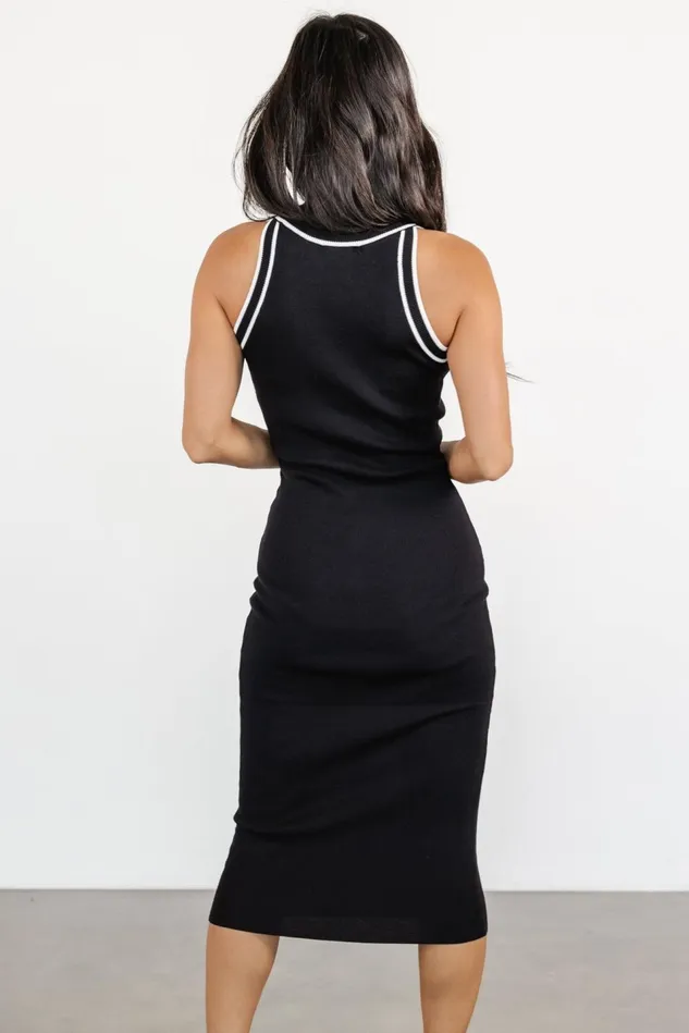 Baltic Born Midi Dresses Women Tove Knit Tank Midi Dress Black Baltic Born Midi Dresses Women Tove Knit Tank Midi Dress Black