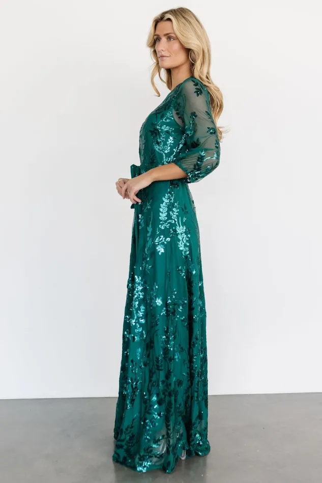 Baltic Born Mother Of The Bride Women Destiny Sequin Maxi Dress Emerald Baltic Born Mother Of The Bride Women Destiny Sequin Maxi Dress Emerald