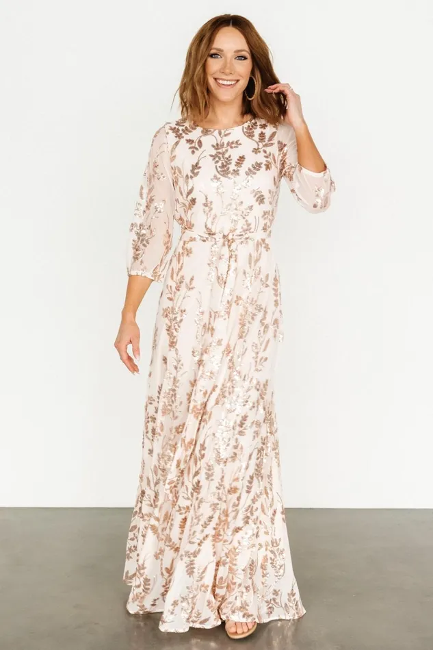Baltic Born Mother Of The Bride Women Destiny Sequin Maxi Dress Rose Gold Baltic Born Mother Of The Bride Women Destiny Sequin Maxi Dress Rose Gold