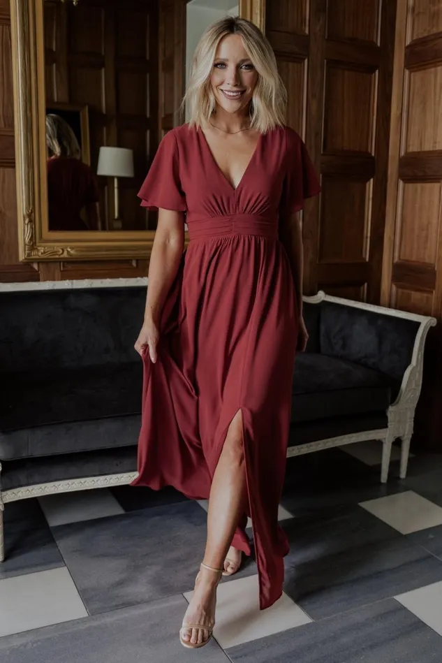 Baltic Born Mother Of The Bride Women Ramona Maxi Dress Terracotta
