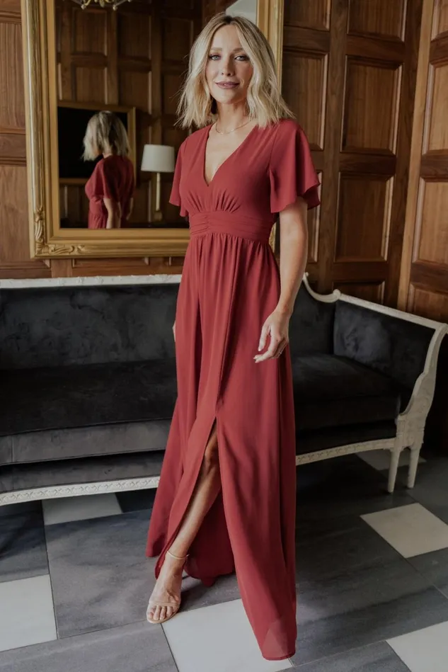 Baltic Born Mother Of The Bride Women Ramona Maxi Dress Terracotta