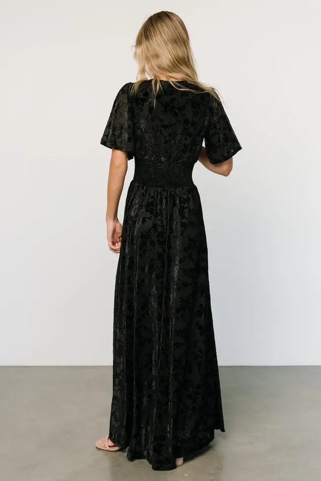 Baltic Born Mother Of The Bride Women Veronica Velvet Maxi Dress Black Baltic Born Mother Of The Bride Women Veronica Velvet Maxi Dress Black