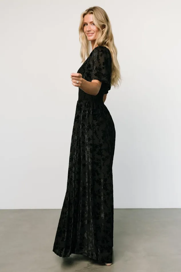 Baltic Born Mother Of The Bride Women Veronica Velvet Maxi Dress Black Baltic Born Mother Of The Bride Women Veronica Velvet Maxi Dress Black